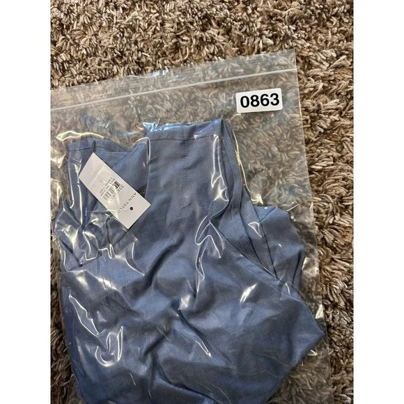 Ann Taylor New Petite Chambray Tie Back Peplum Shell Size Small #0863 - Picture 9 of 11